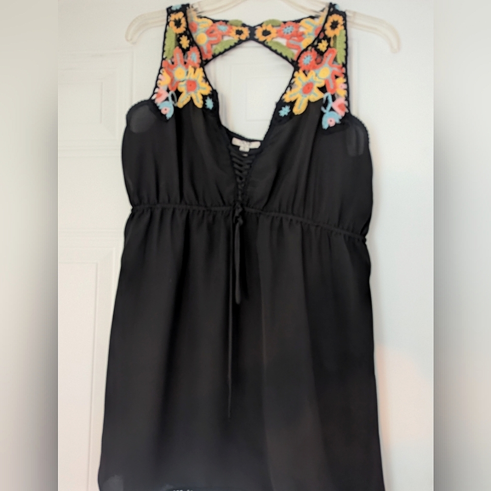 Cache Embroidered Halter